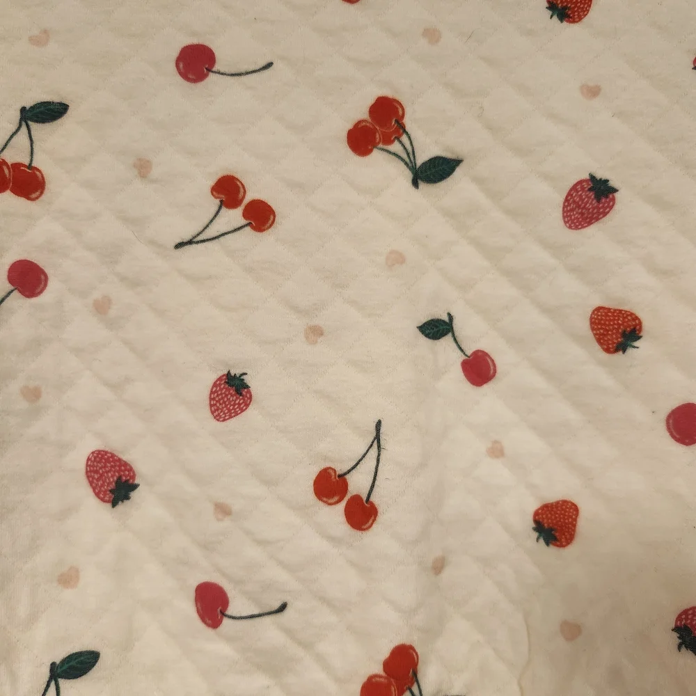 Carter's 6/6X White Tee with Cherry and Strawberry Pattern